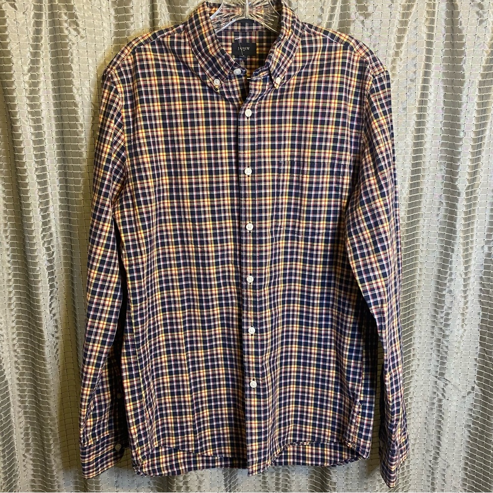 J. Crew Mens Slim Cotton Button Down Shirt Medium
